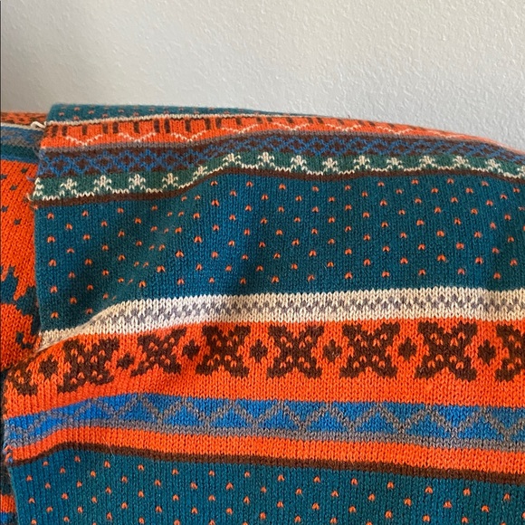 Festive Reindeer Sweater - Teal and Orange - Picture 4 of 5